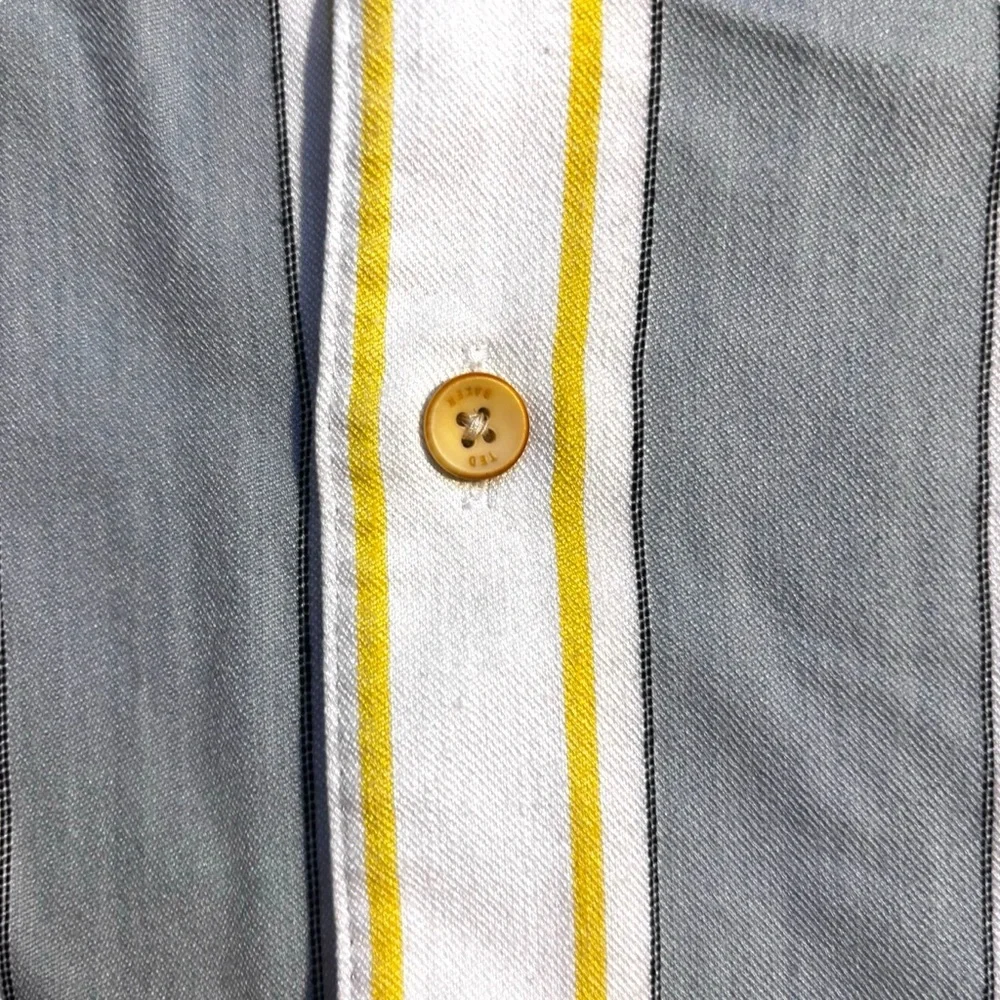 Ted Baker Striped Button Down Shirt size 1(small) - Picture 7 of 12